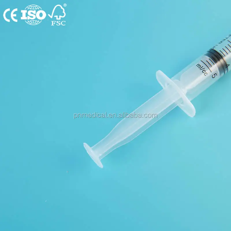 
China manufacturer 5ml hypodermic disposable syringe with needle 
