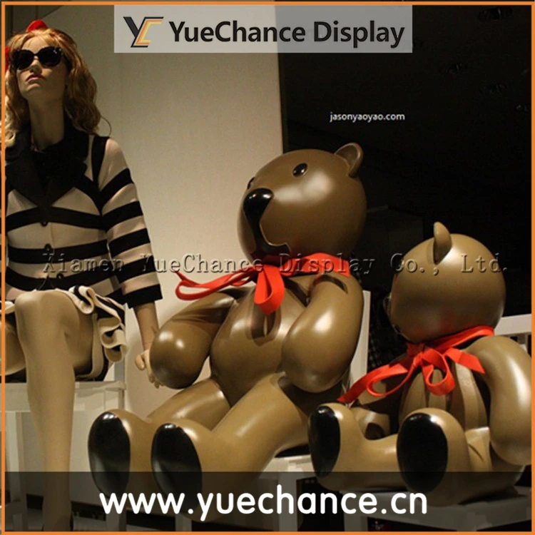 Fiberglass Cartoon Bear Sculpture