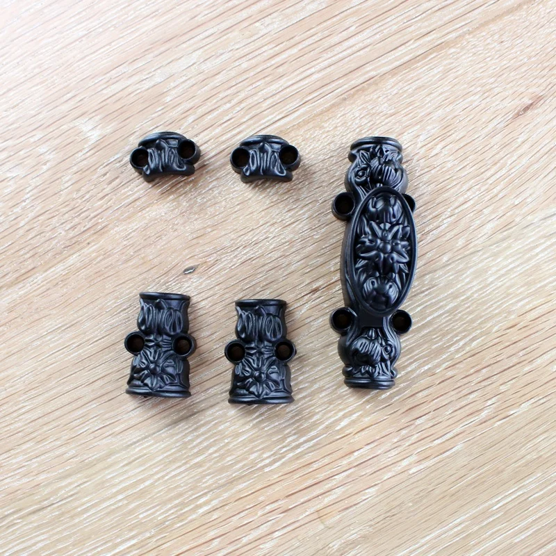 Small Size 5pcs Cabinet Lock Cremone Bolt Lock Black Color Cabinet Handle