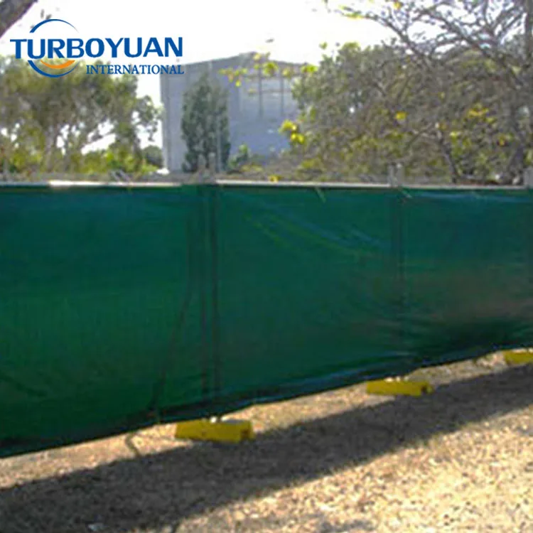 China supplier of hdpe plastic privacy fence screen net outside Logo printed plastic windscreen fence mesh