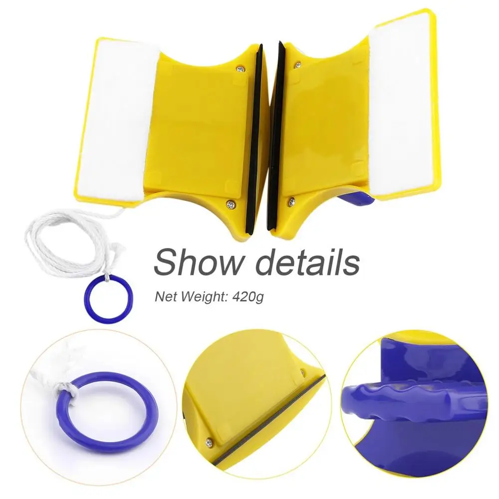 Double Side Magnetic Window Glass Wiper Cleaner Magnetic Cleaning Brush Pad Scraper magnetic glass cleaner
