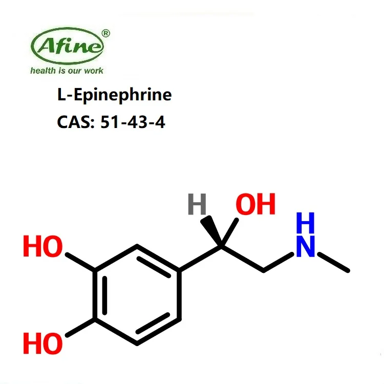
Pharmaceutical ingredient Adrenaline / L-Epinephrine Powder CAS 51-43-4 