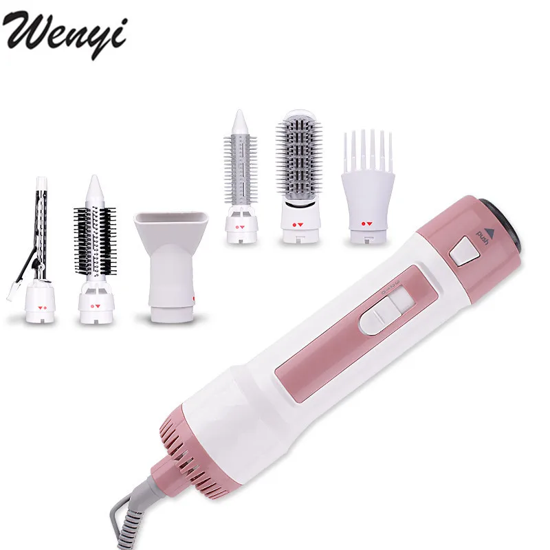 1 Set 220-240V Electric Hair Curling Irons 1200W Styler Hair Blow Dryer Machine Brush Comb Straightener Curler Tool Hair Styling
