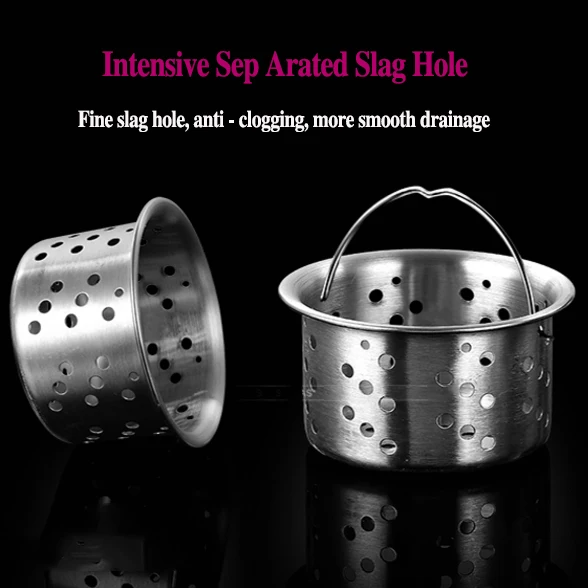 Stainless steel kitchen sink strainer