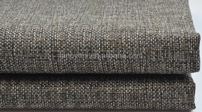 
wholesale China manufacturer faux Linen sofa curtain blackout bonded fabric for home textile furniture upholstery textile fabric 