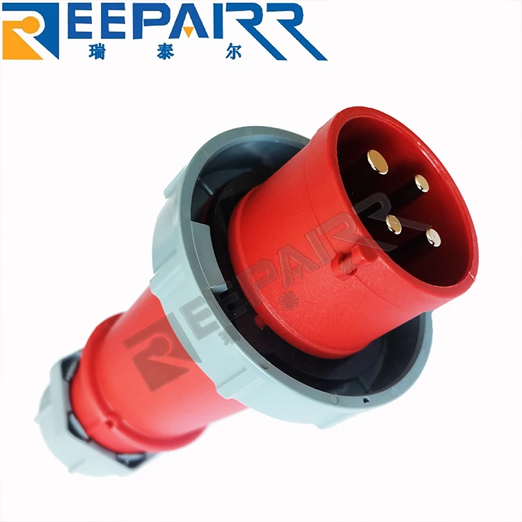 IP67 4P 32A Reefer Container Electrical Plug Socket for Refrigeration