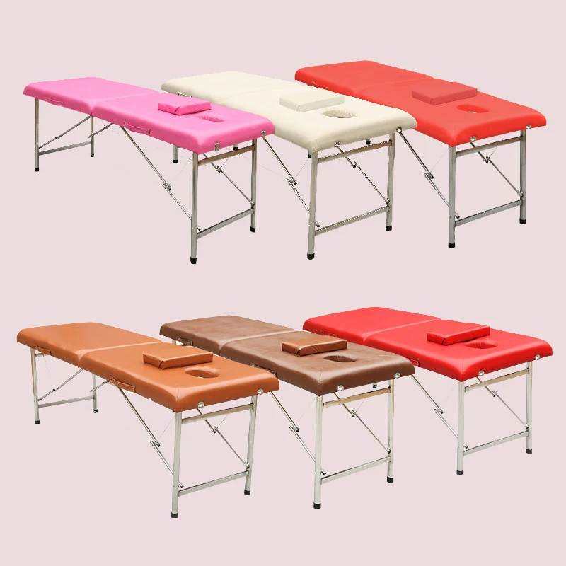 
Portable 2 section aluminum adjustable folding massage bed 