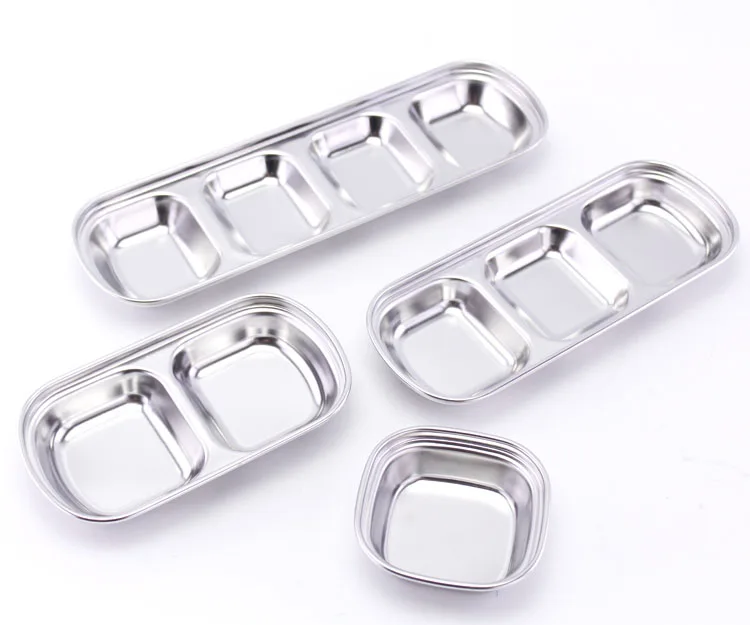 Japanese And Korean Stainless steel Multiple Sizes Flavor Dish Plate