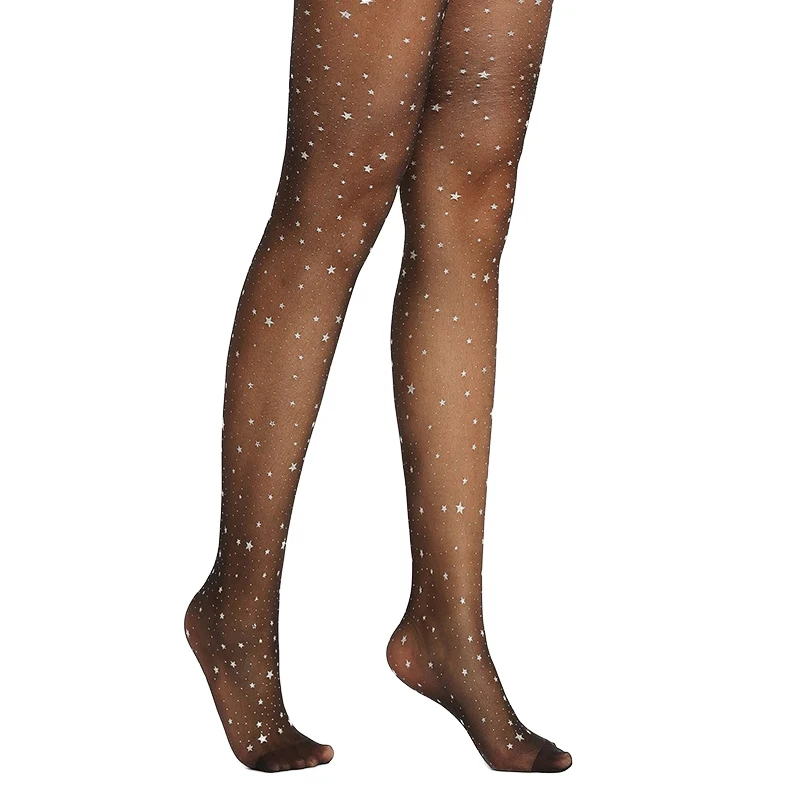 
Wholesale Women Nylon Bright Sexy Tights, Lady Thin Pantyhose, Party Shining Star Stockings 