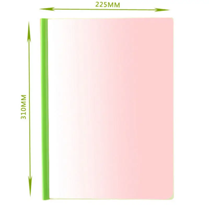 Cheap top quality custom simple clear PP report cover file pumping rod file plastic business folders
