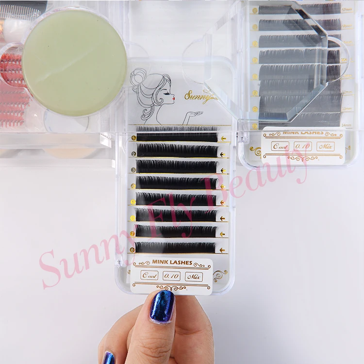 Акриловый косметический футляр для наращивания ресниц с личным логотипом