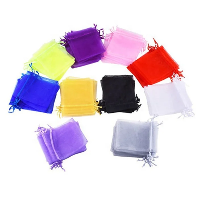 Multi-size and color organza souvenir candy cosmetic packaging bag