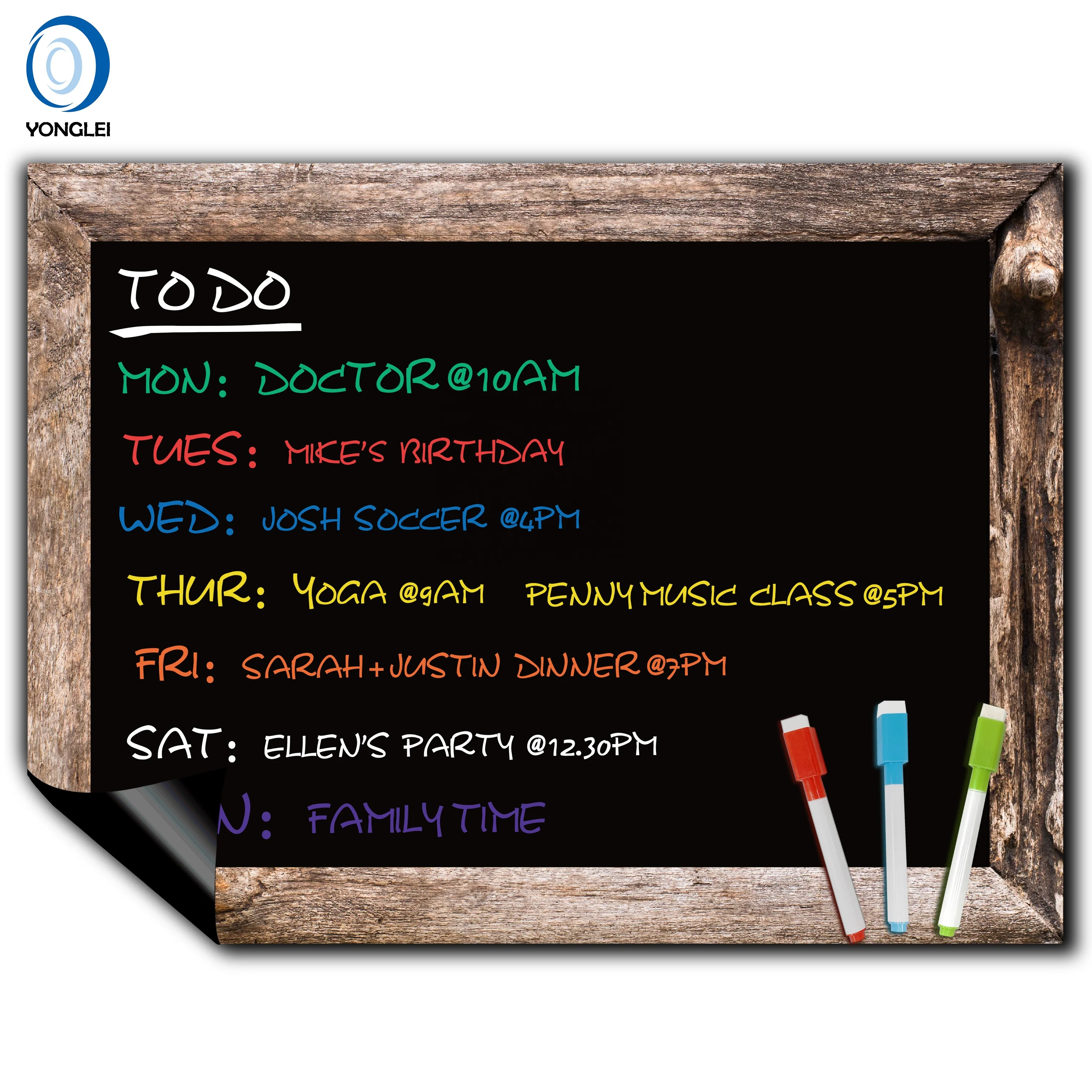 6.2-1 A1 Easy erasable blackboard magnetic mini chalk board for refrigerator