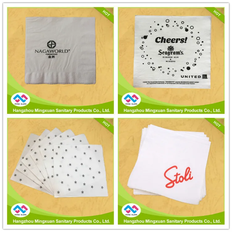 Одноразовые Коктейльные салфетки с индивидуальным принтом оптом