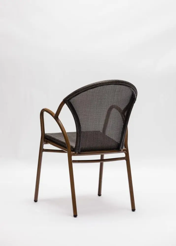 Factory direct high quality aluminium textile handle chairs Aluminium fabric chairs Garden balcony chairs with handles