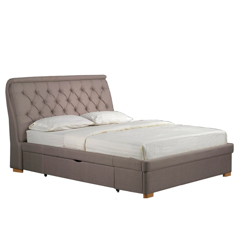 two drawers fabric bed crushed velvet sleigh bed