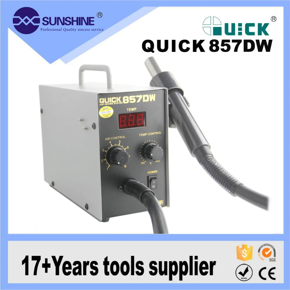 2017 Best Quick 857dw Digital Hot Air Smd Rework Station With Low Price