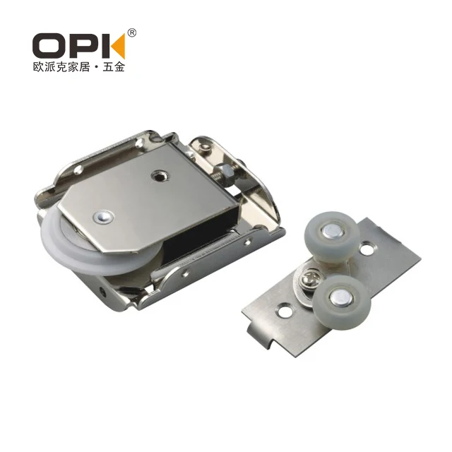 opk superior quiet curved sliding gate track and wheel for roller wardrobe