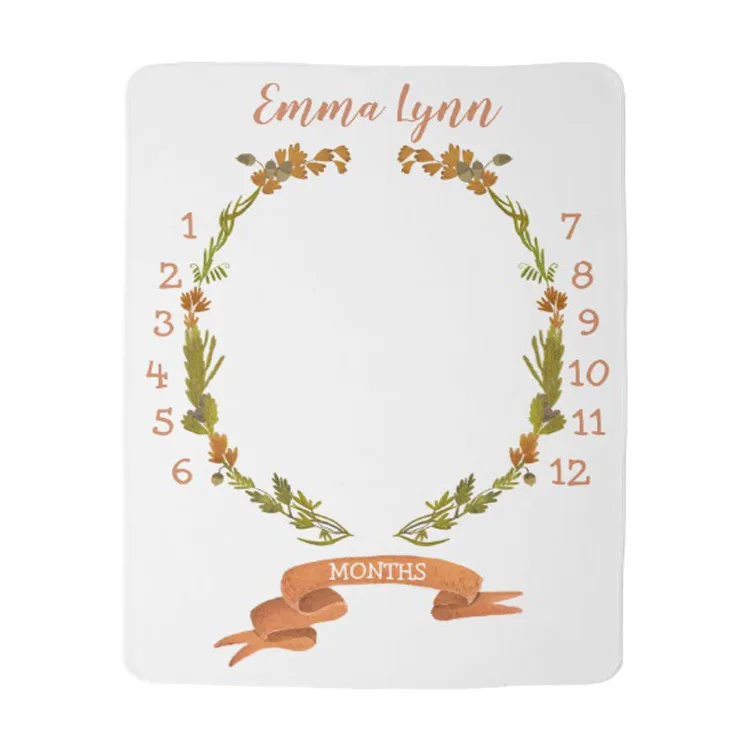 
Monthly Milestone Baby Blanket Photo Prop Set Newborn Photography 