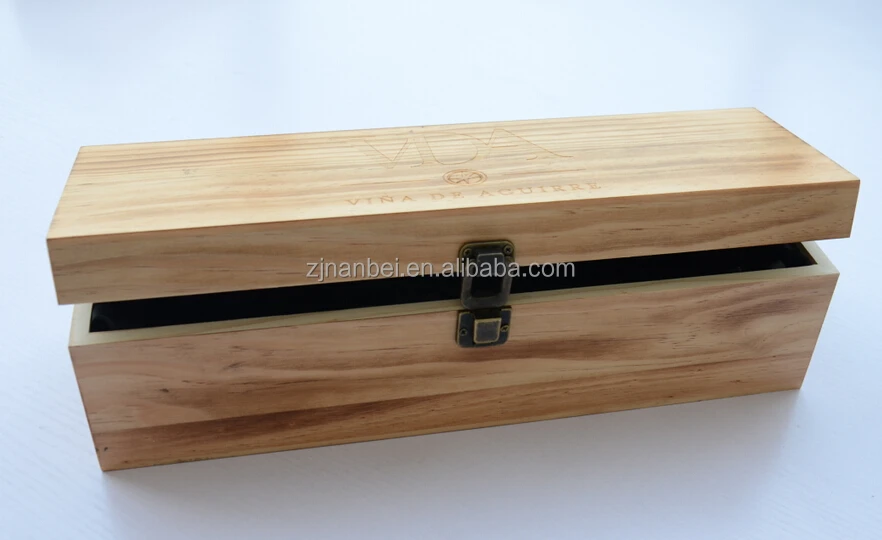 Custom Logo Burned Surface Wooden Wine Box With Wine Tool Set
