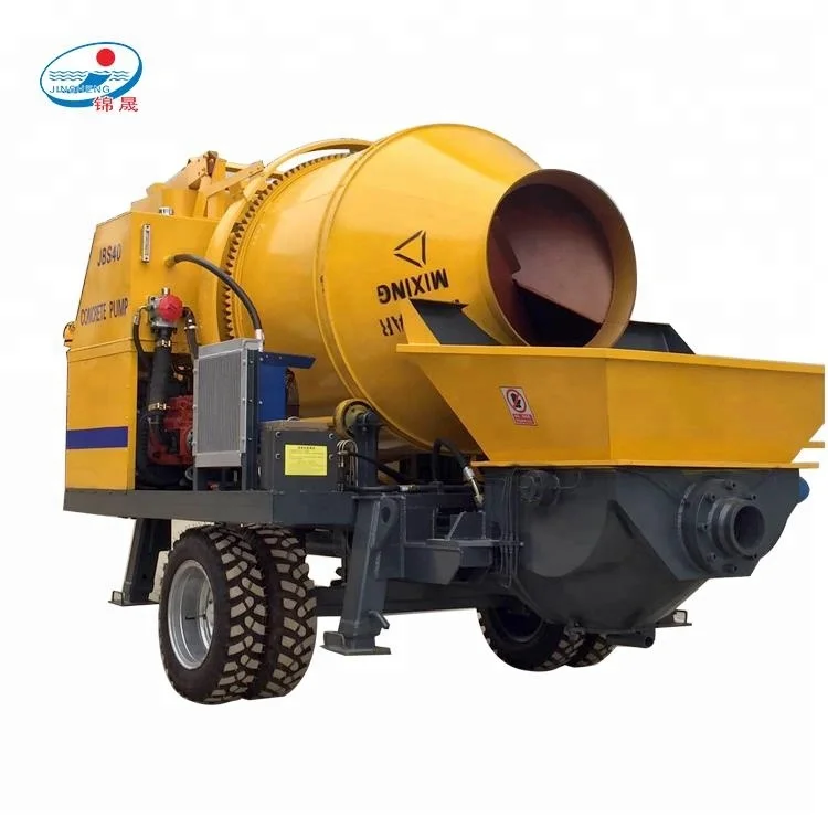 China electric motor diesel concrete cement mixer with pump JBS40 price