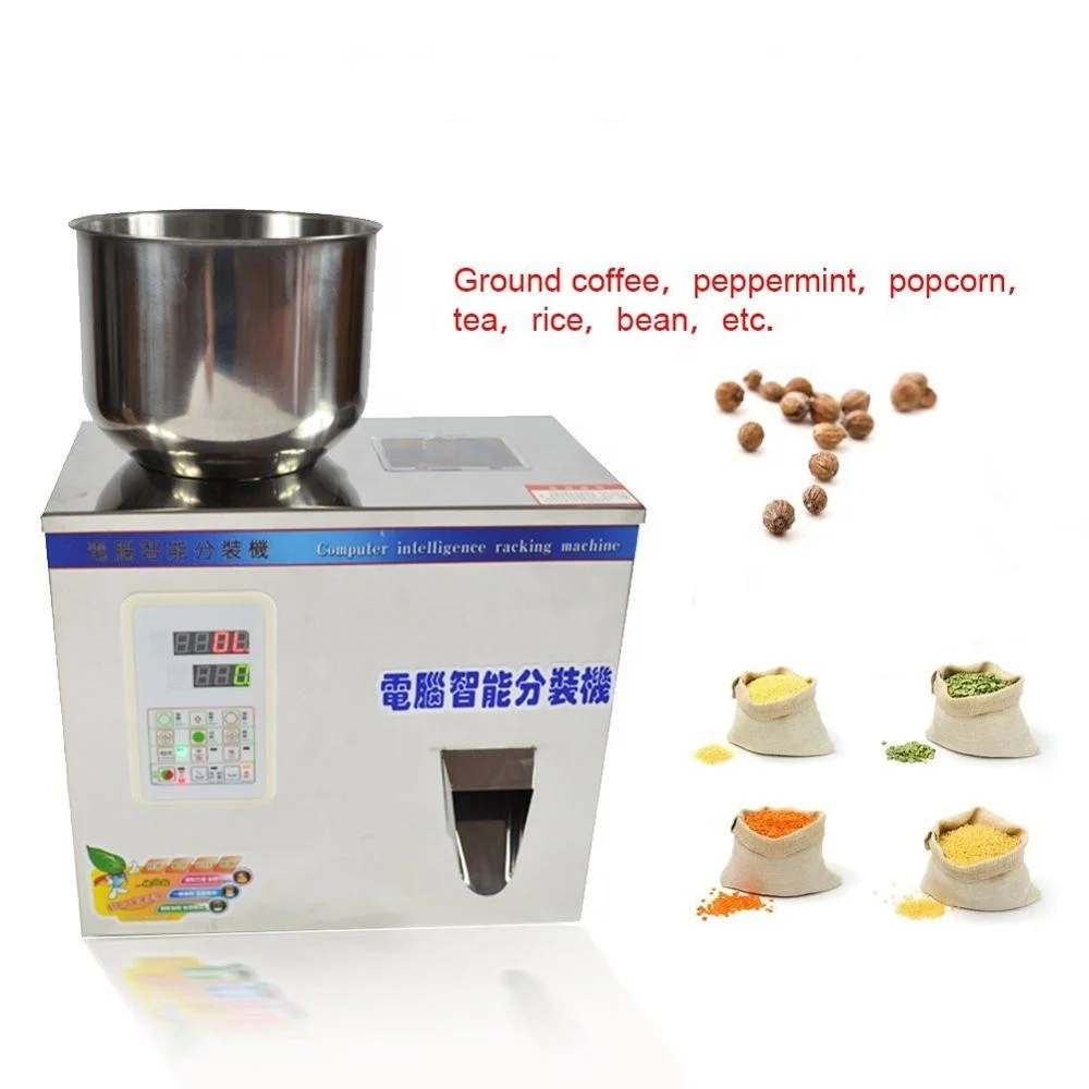 2-200g Semi Automatic Capsules Bottle Bag Powder Filler Tea Seeds Grains Powder Glitter Weighing Powder Filling Machine