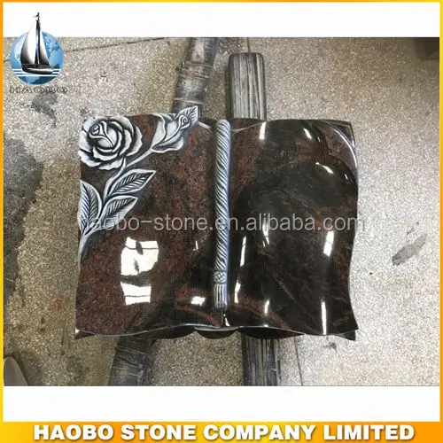 
Aurora Old Mine Granite Open Book Shaped Monument Tombstone Design 