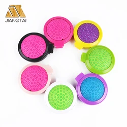 Jiangtai ABS plastic hairbrush round hair comb foldable hair brush with mirror
