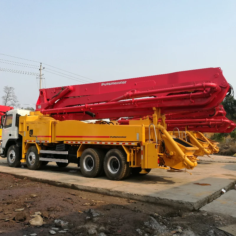 Concrete Machine Volvo Truck Mounted Engine Putzmeister 42 meter used Concrete Pump with Boom Pumping Machine India Price