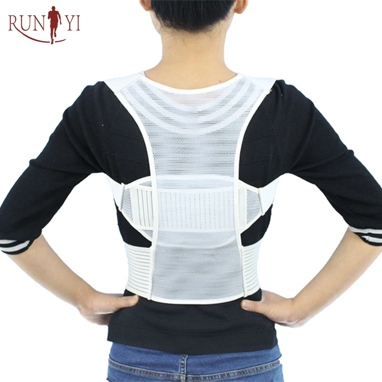 Custom adjustable white  clavicle support brace posture corrector