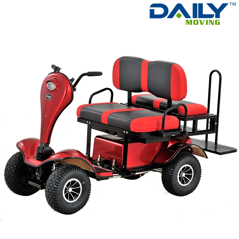 Cheap  Wholesale 4 Wheel 2 Seat  Vigorous Fast Travel Electric  Mobility Scooter with Roof for Disable Adult