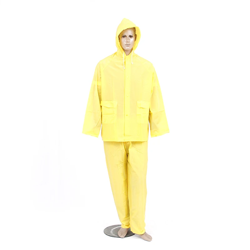 exo-friendly pvc raincoat suit with logo