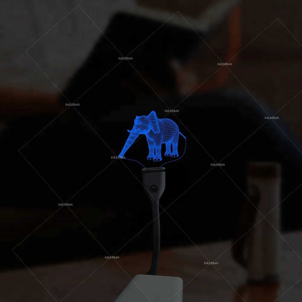 FS-3149U usb led light flashing elephant  shaped usb led light