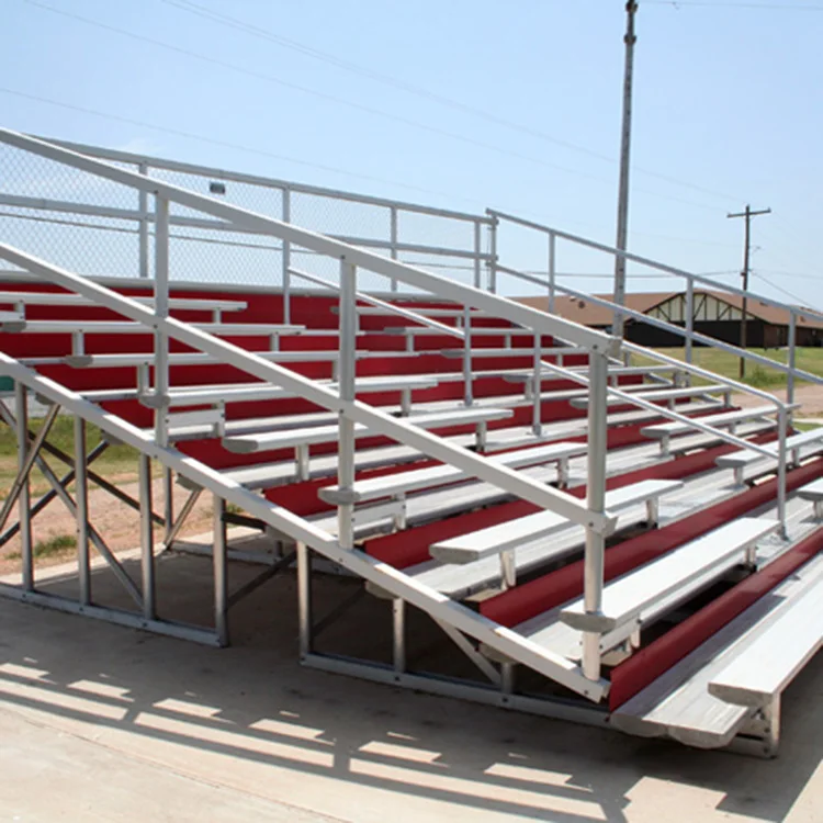 Aluminum stadium bleachers permanent outdoor  grandstand for sale