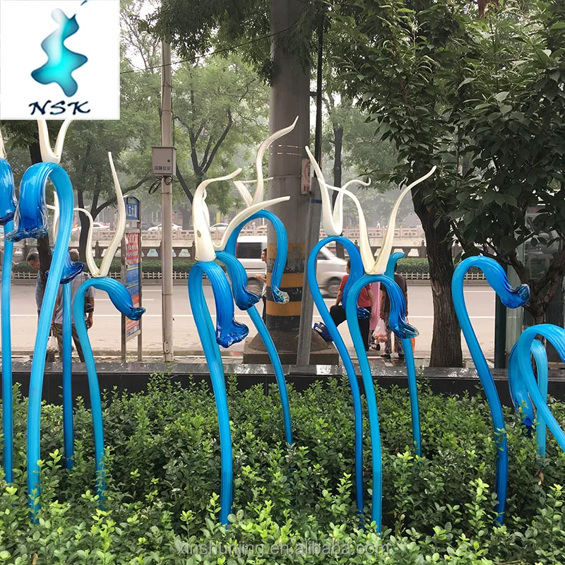 Modern hotel hall decoration project sculpture Lampwork blown glass