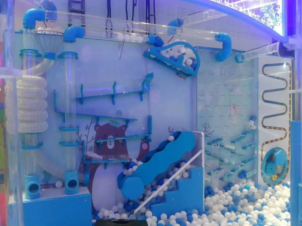 play game machine ball interactive science wall game children