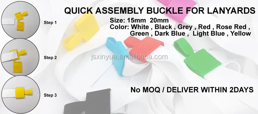 
Ready to ship Plastic buckle 9 COLORS for Lanyards 