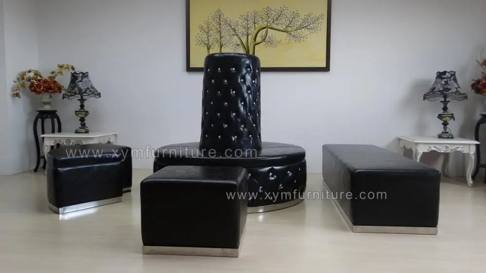 Wholesale discount 2017 durable half moon modern leather sectional sofa