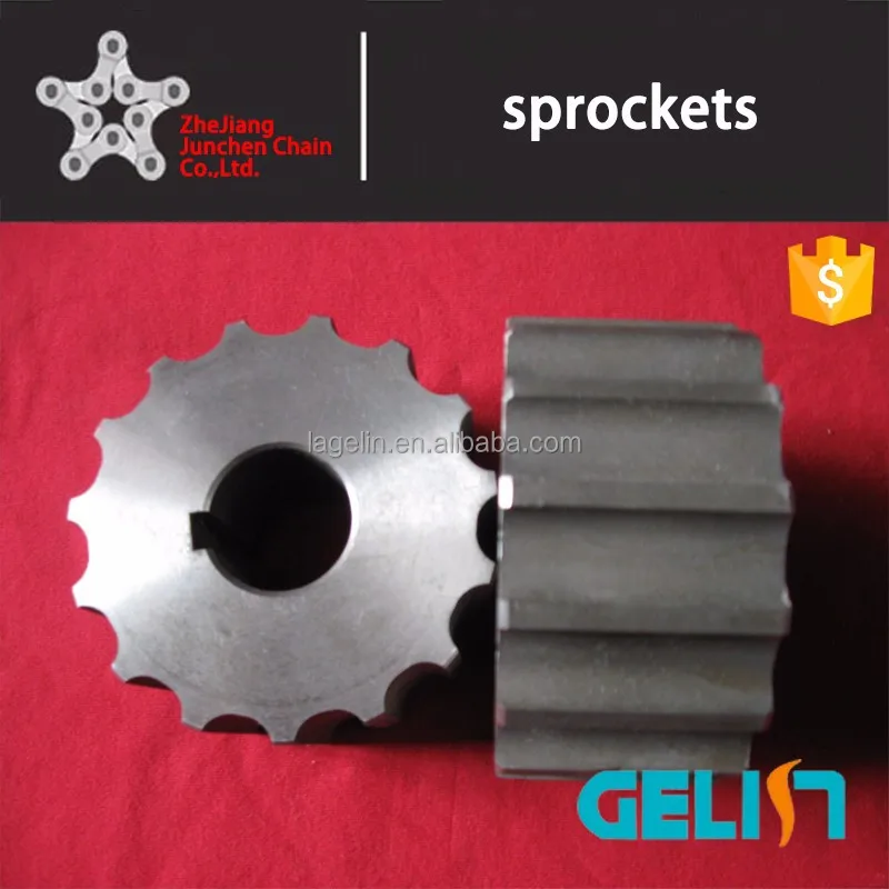 
plastic/steel table/falt top roller chain conveyor chain double teeth sprocket 
