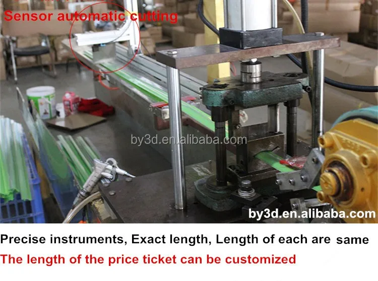 Good quality plastic display pvc price tag/ label sign holder shelf talker for Supermarket Data Strip