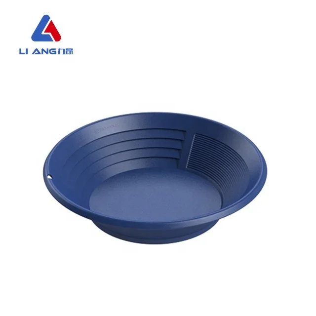 Popular plastic gold pan with dual riffles for alluvial diamond mineral mining