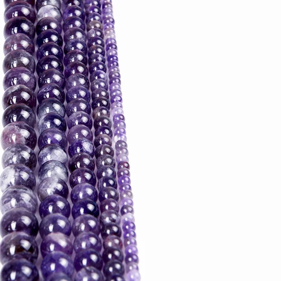 High quality Purple Color Amethyst Beads DIY Loose Natural Stone Beads for Jewelry Making 4-12mm size