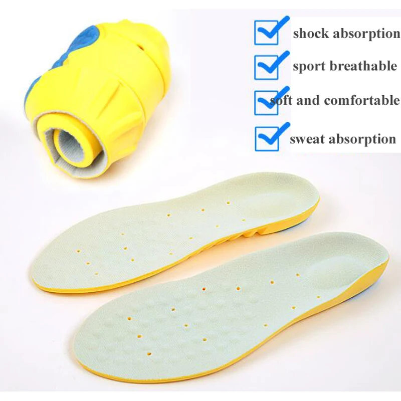 Suction sweat breathable damping comfort running soft basketball padded sports insoles