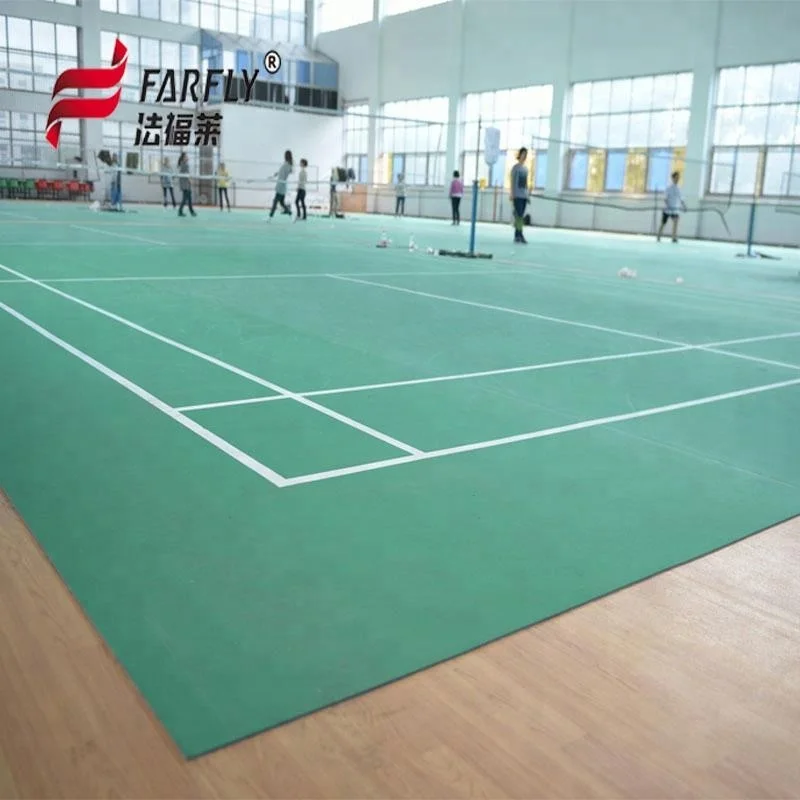 All kinds easy to clean badminton pvc sport flooring mat