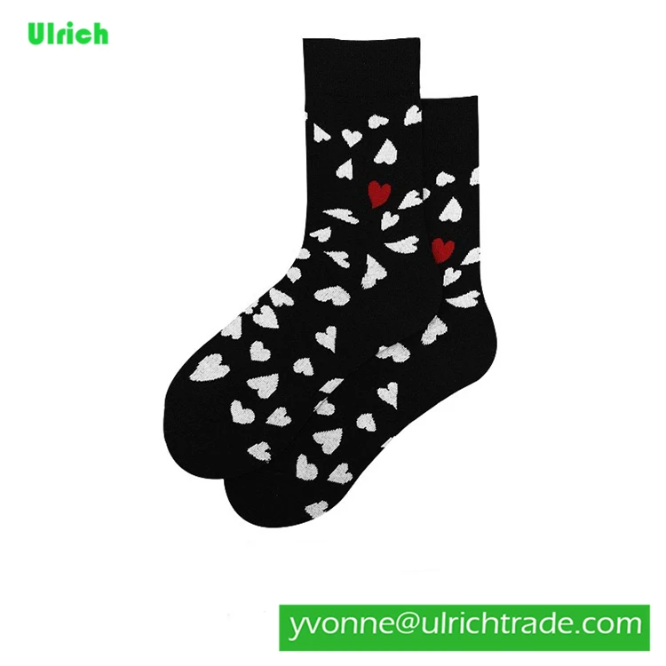 JY642 new geometric couples socks wholesale cotton socks for men women