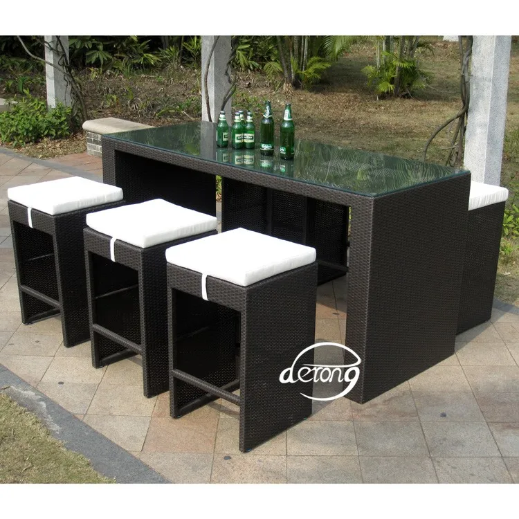 Wholesale Outdoor Bar Table and Chair Set for Hotel Bar Furniture Commercial Furniture 40*40*73 Cm Optional 200*81*110 Cm Modern