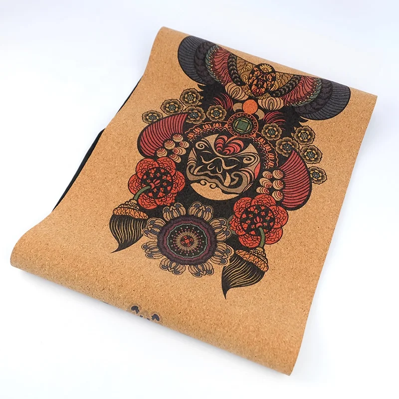 
China Manufacturer High Quality Organic Natural rubber Cork Yoga mat 