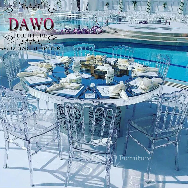 
Crystal Wedding Furniture plastic clear napoleon chair for wedding 