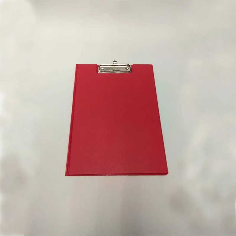 A4 pvc double side red pvc clipboard