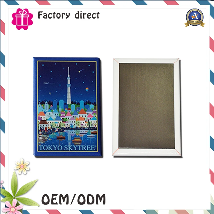 China Factory Tinplate Paper Epoxy Custom Fridge Magnet Bookmark